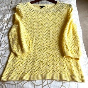 Pointelle spring sweater